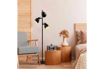 Gulvlampe Elber Svart - Svart - Belysning - Innendørsbelysning & Lamper - Gulvlampe