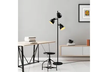 Gulvlampe Elber Svart - Svart - Belysning - Innendørsbelysning & Lamper - Gulvlampe