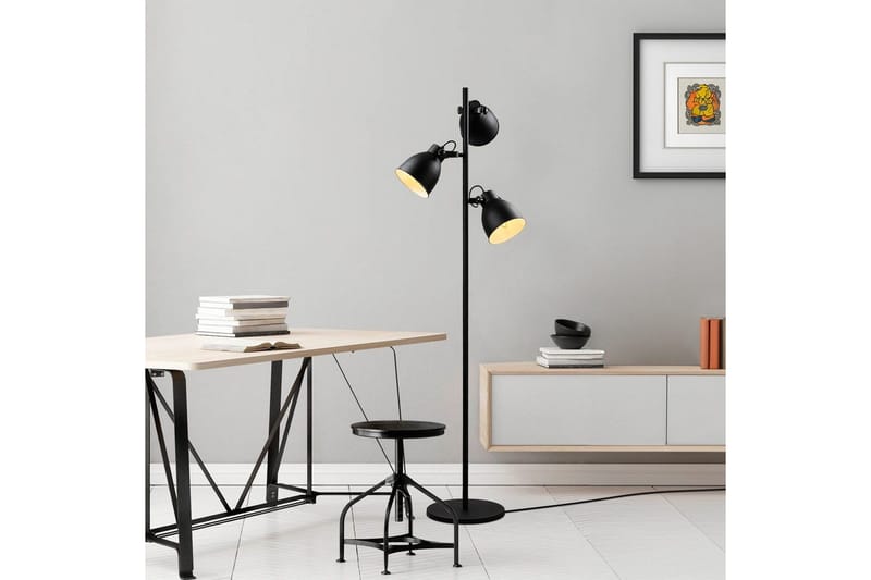 Gulvlampe Elber Svart - Svart - Belysning - Innendørsbelysning & Lamper - Gulvlampe