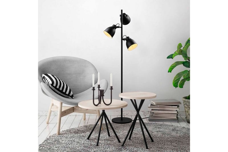 Gulvlampe Elber Svart - Svart - Belysning - Innendørsbelysning & Lamper - Gulvlampe