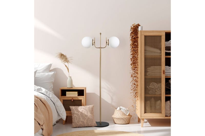 Gulvlampe Gevir Gull - Gull - Belysning - Innendørsbelysning & Lamper - Gulvlampe