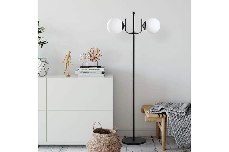Gulvlampe Gevir Svart - Svart - Belysning - Innendørsbelysning & Lamper - Gulvlampe