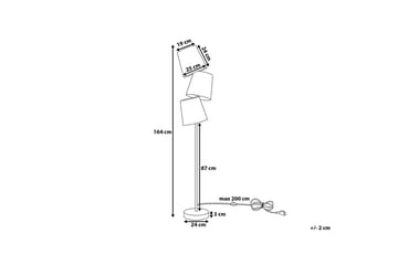 Grande Gulvlampe 164 cm - Hvit - Belysning - Innendørsbelysning & Lamper - Gulvlampe