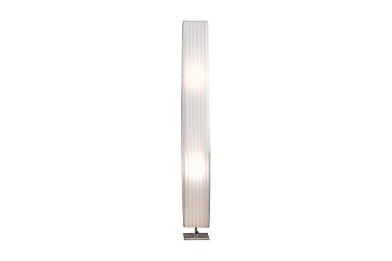 Gulvlampe 120 cm Firkantet hvit/krom/latex - Lamper gang - Gulvlampe