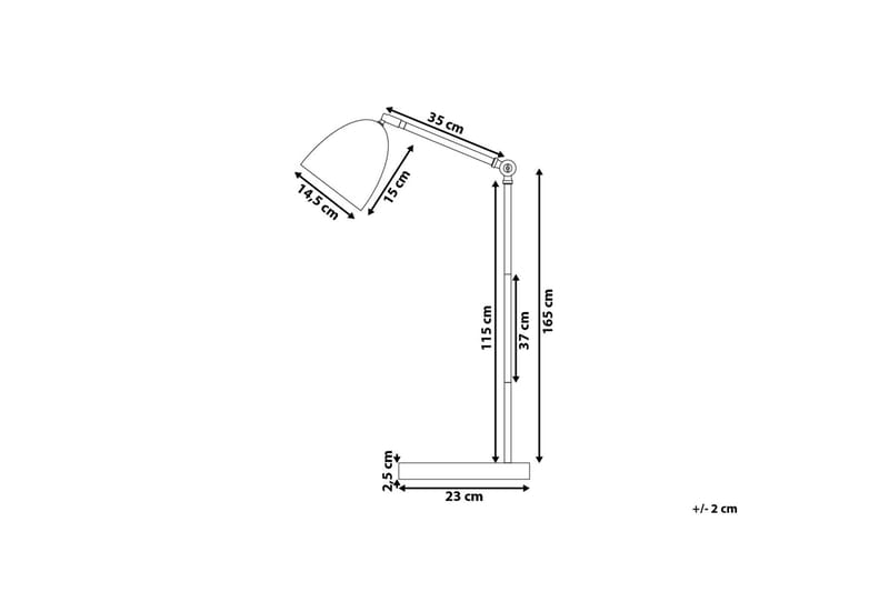 Gulvlampe Chanza 165 cm - Hvit - Gulvlampe - Lamper gang