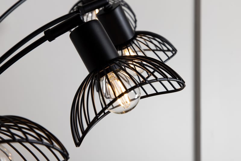 Gulvlampe Chavannes Dimbar LED Stor Svart - Gulvlampe - Femarmet gulvlampe - Lamper gang