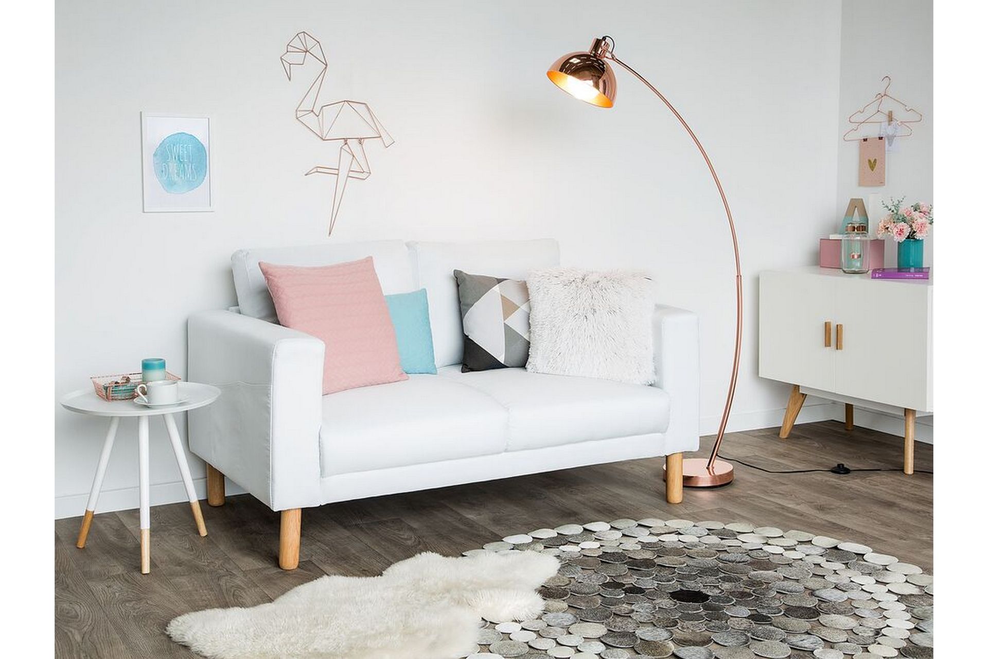 Gulvlampe Dintel 155 cm - Rosa - Belysning - Innendørsbelysning & Lamper - Gulvlampe