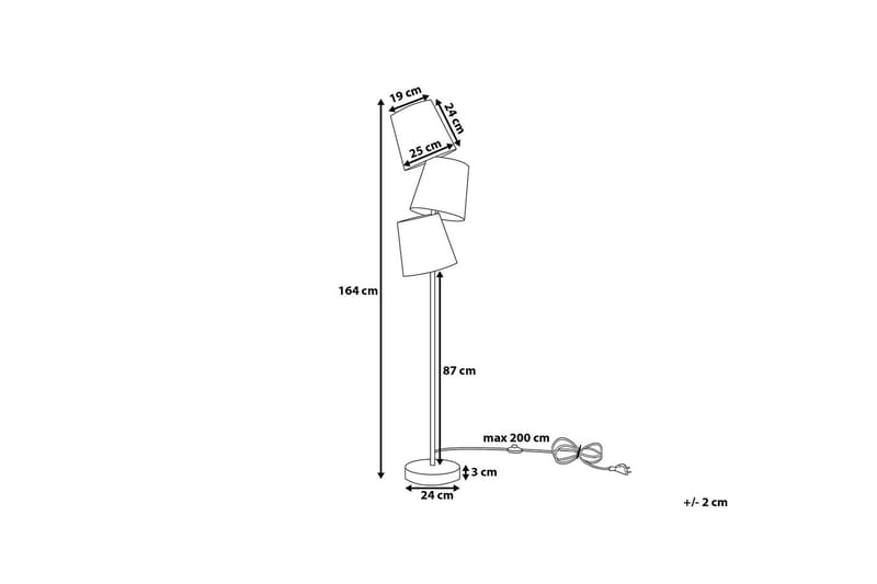 Gulvlampe Grande 164 cm - Hvit - Gulvlampe - Lamper gang