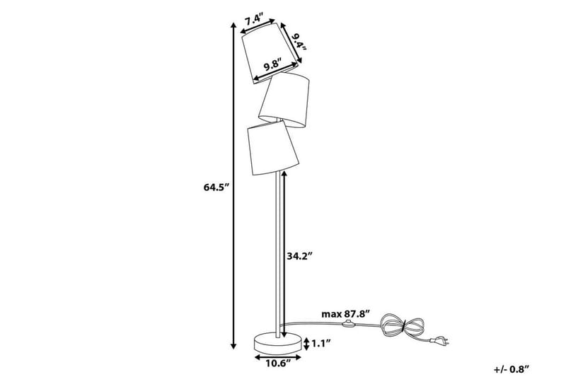 Gulvlampe Grande 164 cm - Svart - Belysning - Innendørsbelysning & Lamper - Gulvlampe