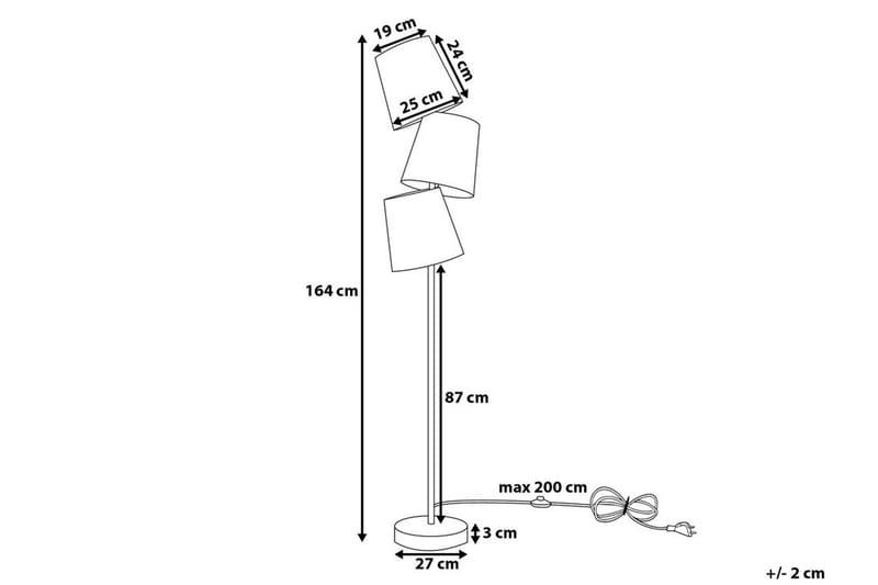 Gulvlampe Grande 164 cm - Svart - Gulvlampe - Lamper gang