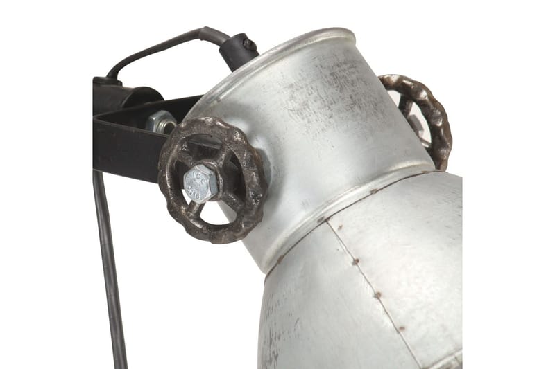 Gulvlampe med 2 lampeskjermer sølv E27 støpejern - Silver - Gulvlampe - Lamper gang