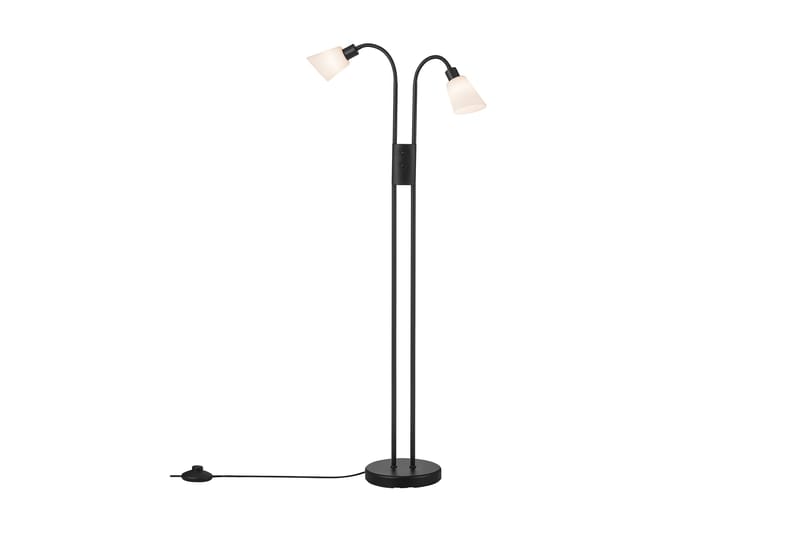 Gulvlampe Molli Dobbel Svart/Opal - Lamper gang - Gulvlampe
