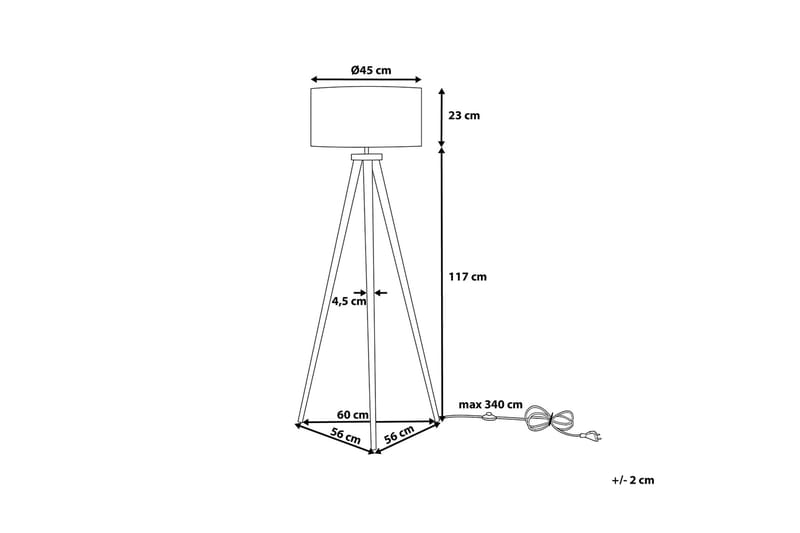 Gulvlampe Nitra 142 cm - Hvit - Belysning - Innendørsbelysning & Lamper - Gulvlampe