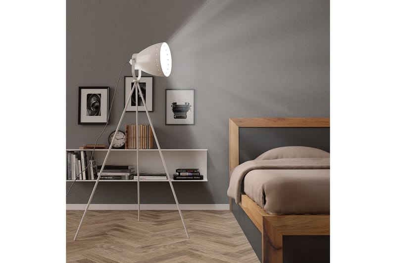 Gulvlampe stativ metall hvit E27 - Lamper gang - Gulvlampe