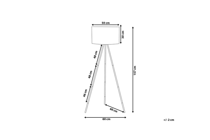 Gulvlampe Tobol 157 cm - Hvit - Gulvlampe - Lamper gang