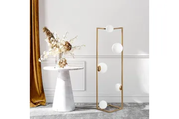 Gulvlampe Hjørne Gull - Gull - Belysning - Innendørsbelysning & Lamper - Gulvlampe