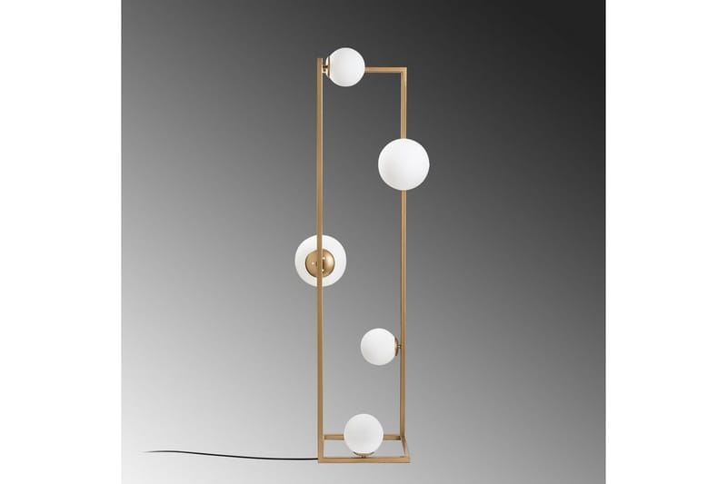 Gulvlampe Hjørne Gull - Gull - Belysning - Innendørsbelysning & Lamper - Gulvlampe