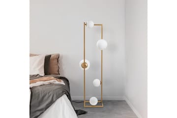 Gulvlampe Hjørne Gull - Gull - Belysning - Innendørsbelysning & Lamper - Gulvlampe