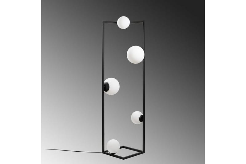 Gulvlampe Hjørne Svart - Svart - Belysning - Innendørsbelysning & Lamper - Gulvlampe