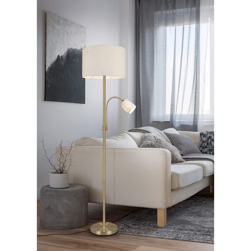 Gulvlampe Hotel - Matt messing - Belysning - Innendørsbelysning & Lamper - Gulvlampe