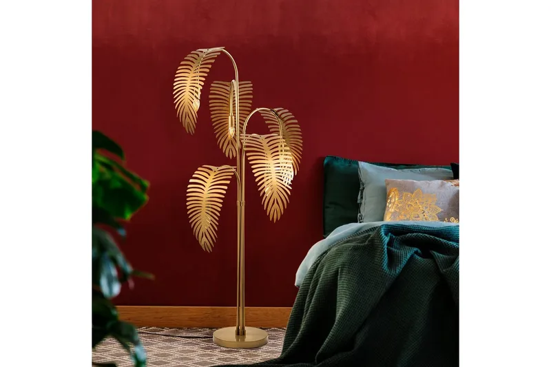 Gulvlampe Kavilashm Gull - Gull - Belysning - Innendørsbelysning & Lamper - Gulvlampe