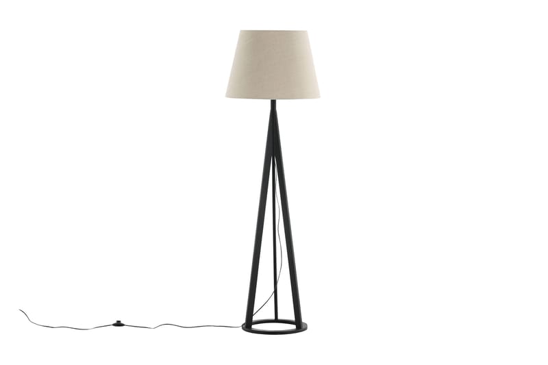 Kona Gulvlampe, Lin/Beige/Svart