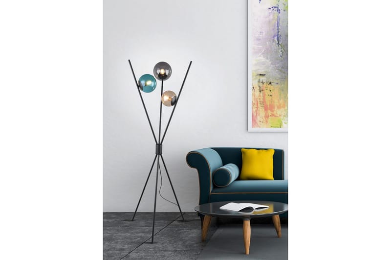 Gulvlampe Lance - Matt svart - Belysning - Innendørsbelysning & Lamper - Gulvlampe