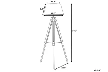 Madeira Gulvlampe 143 cm - Svart - Belysning - Innendørsbelysning & Lamper - Gulvlampe