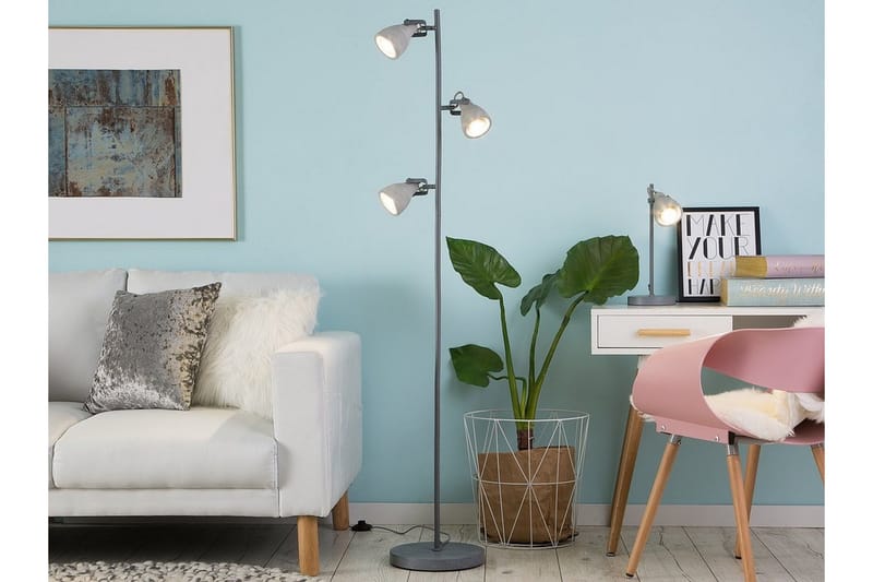 Mistago Gulvlampe 163 cm - Grå - Belysning - Innendørsbelysning & Lamper - Gulvlampe