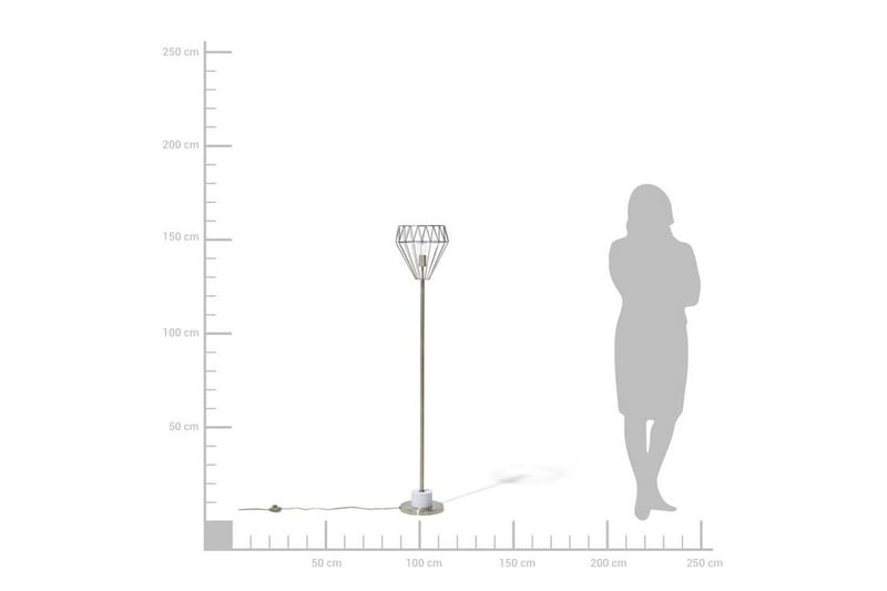 Mooni Gulvlampe 160 cm - Messing - Belysning - Innendørsbelysning & Lamper - Gulvlampe