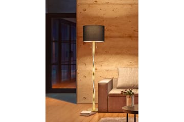 Gulvlampe Nandor - Svart/gull - Belysning - Innendørsbelysning & Lamper - Gulvlampe