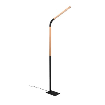 Gulvlampe Norris - Matt svart/tre - Belysning - Innendørsbelysning & Lamper - Gulvlampe