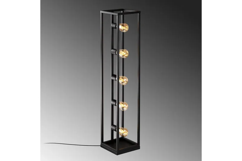Gulvlampe Orika Svart - Svart - Belysning - Innendørsbelysning & Lamper - Gulvlampe