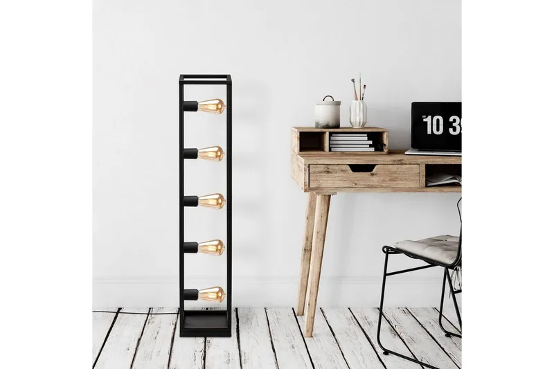 Gulvlampe Orika Svart - Svart - Belysning - Innendørsbelysning & Lamper - Gulvlampe