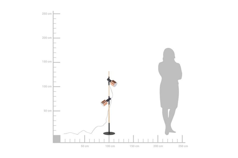 Owens Gulvlampe 130 cm - Svart - Belysning - Innendørsbelysning & Lamper - Gulvlampe