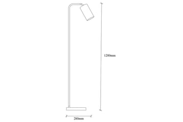 Gulvlampe Quintra Svart / Vintage - 28 x 22 cm - Belysning - Innendørsbelysning & Lamper - Gulvlampe