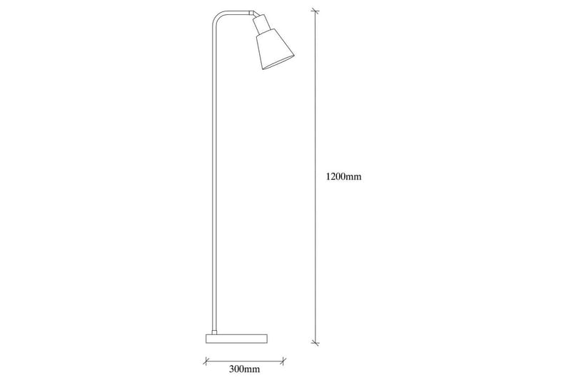 Gulvlampe Quintra Svart / Vintage - 30 x 22 cm - Belysning - Innendørsbelysning & Lamper - Gulvlampe