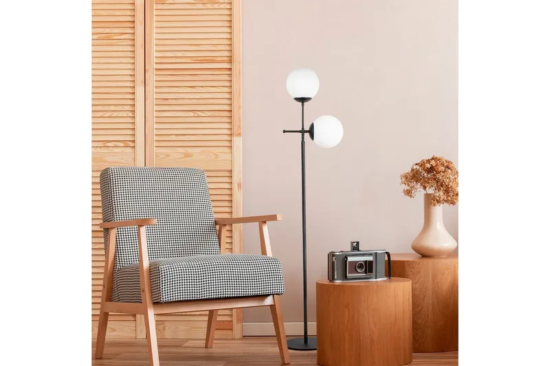 Gulvlampe Ranpal Svart - Svart - Belysning - Innendørsbelysning & Lamper - Gulvlampe