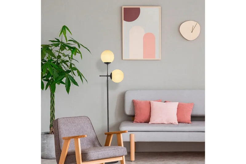 Gulvlampe Ranpal Svart - Svart - Belysning - Innendørsbelysning & Lamper - Gulvlampe