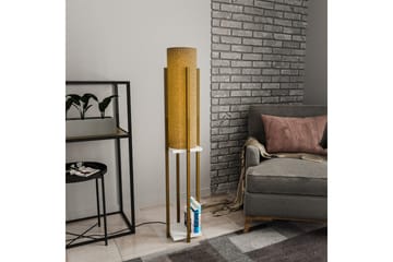 Gulvlampe Ratmompe (Hyllehøyde: 60 cm) Gull / Hvit 2 - Gull / Hvit 2 - Belysning - Innendørsbelysning & Lamper - Gulvlampe