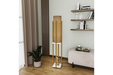 Gulvlampe Ratmompe (Hyllehøyde: 60 cm) Gull / Hvit 2 - Gull / Hvit 2 - Belysning - Innendørsbelysning & Lamper - Gulvlampe