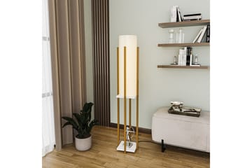 Gulvlampe Ratmompe (Hyllehøyde: 60 cm) Gull / Hvit - Gull / Hvit - Belysning - Innendørsbelysning & Lamper - Gulvlampe