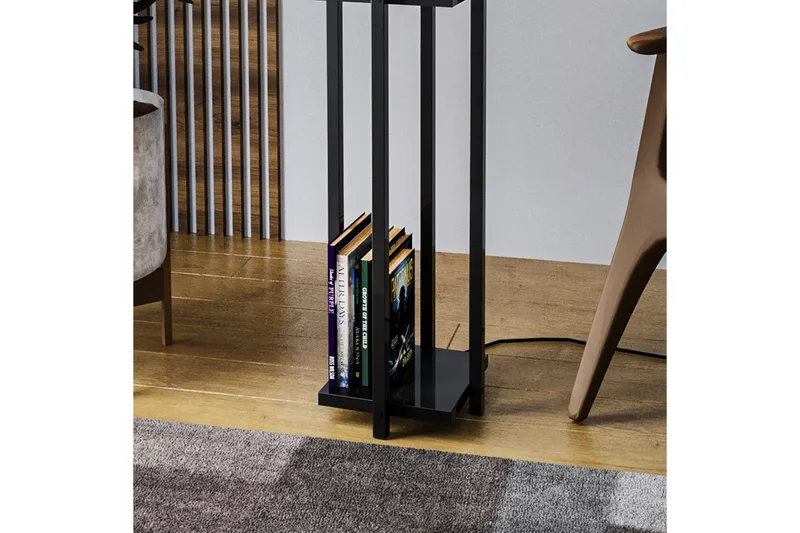 Gulvlampe Ratmompe (Hyllehøyde: 60 cm) Svart Beige - Svart Beige - Belysning - Innendørsbelysning & Lamper - Gulvlampe