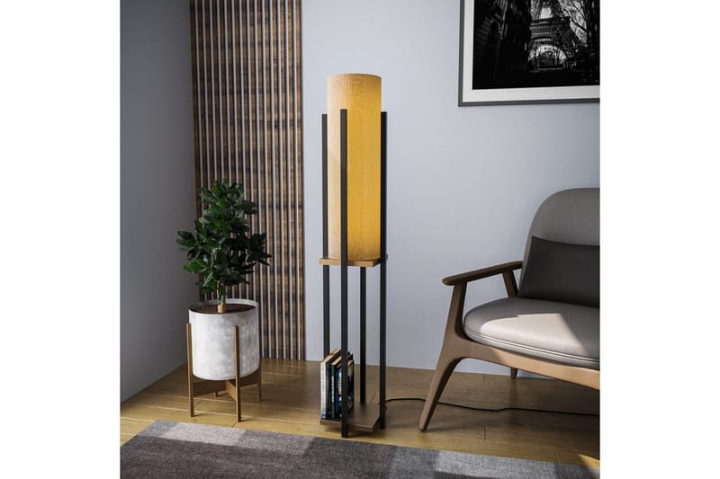 Gulvlampe Ratmompe (Hyllehøyde: 60 cm) Svart / Gull - Svart / Gull - Belysning - Innendørsbelysning & Lamper - Gulvlampe