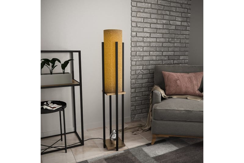 Gulvlampe Ratmompe (Hyllehøyde: 60 cm) Svart / Gull - Svart / Gull - Belysning - Innendørsbelysning & Lamper - Gulvlampe