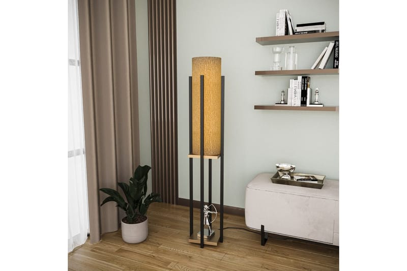 Gulvlampe Ratmompe (Hyllehøyde: 60 cm) Svart / Gull - Svart / Gull - Belysning - Innendørsbelysning & Lamper - Gulvlampe