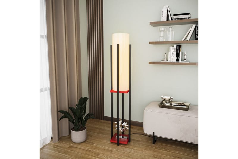 Gulvlampe Ratmompe (Hyllehøyde: 60 cm) Svart / Rød - Svart / Rød - Belysning - Innendørsbelysning & Lamper - Gulvlampe