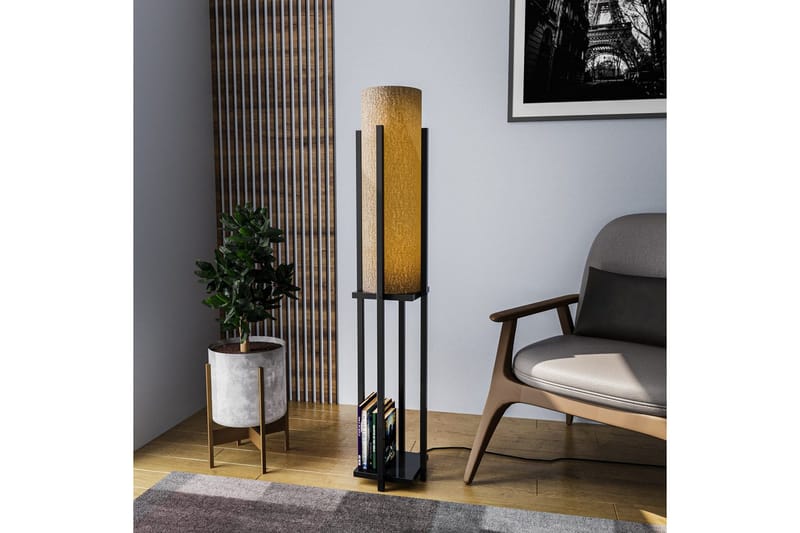 Gulvlampe Ratmompe (Hyllehøyde: 60 cm) Svart - Svart - Belysning - Innendørsbelysning & Lamper - Gulvlampe