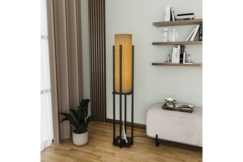 Gulvlampe Ratmompe (Hyllehøyde: 60 cm) Svart - Svart - Belysning - Innendørsbelysning & Lamper - Gulvlampe