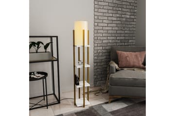 Gulvlampe Ratmompe Lumi (Hyllehøyde: 29 cm) Gull / Hvit - Gull / Hvit - Belysning - Innendørsbelysning & Lamper - Gulvlampe